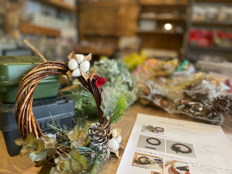 京都遊び場，リースづくりワークショップ京都，クリスマスイベント